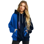 kansas jayhawks monogram pattern blue hoodie best selling