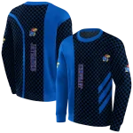 kansas jayhawks monogram pattern blue hoodie best selling