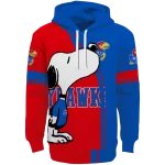 kansas jayhawks playful snoopy blue hoodie best selling