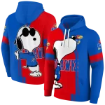kansas jayhawks playful snoopy blue hoodie best selling