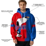 kansas jayhawks playful snoopy blue hoodie best selling