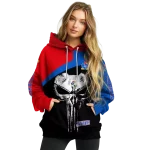 kansas jayhawks skull punisher crimson black hoodie best selling