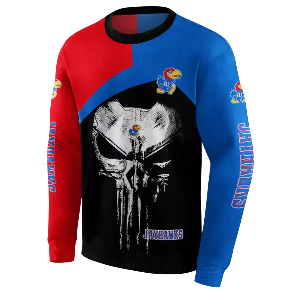 kansas jayhawks skull punisher crimson black hoodie new arrival kansas jayhawks skull punisher crimson black hoodie new arrival