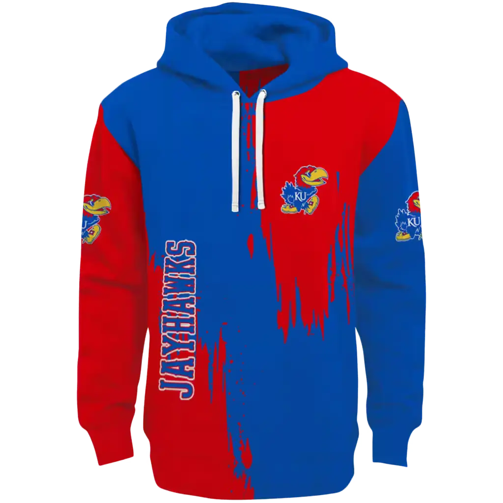 kansas jayhawks splatter effect blue hoodie best selling kansas jayhawks splatter effect blue hoodie best selling
