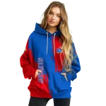 kansas jayhawks splatter effect blue hoodie best selling