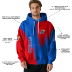 kansas jayhawks splatter effect blue hoodie best selling