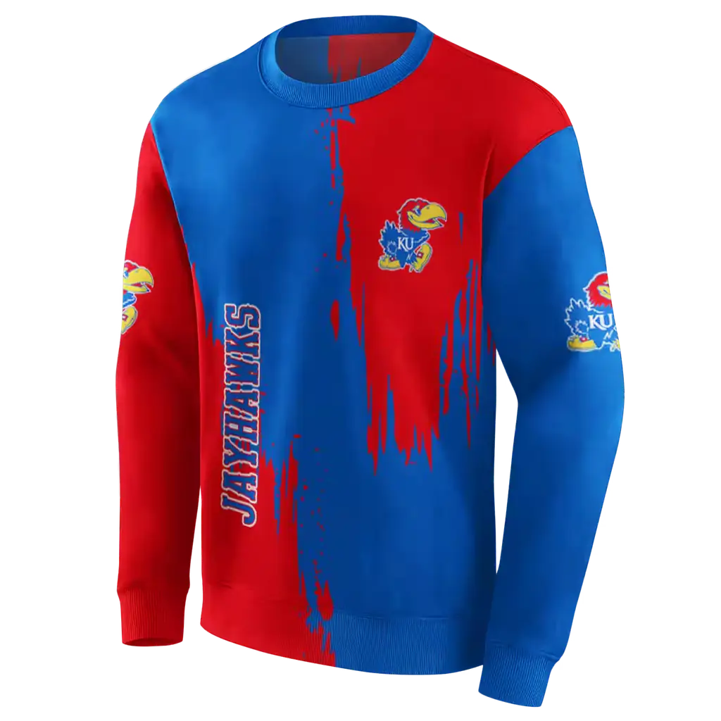 kansas jayhawks splatter effect blue hoodie new arrival kansas jayhawks splatter effect blue hoodie new arrival
