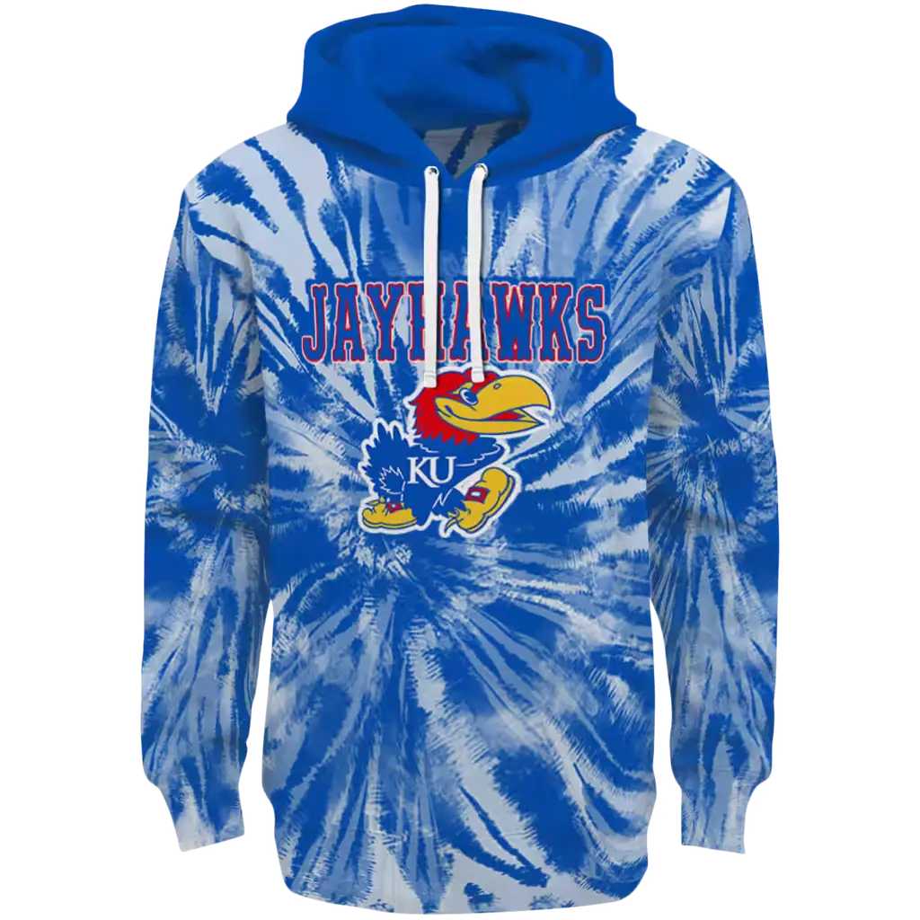 kansas jayhawks tie dye pattern blue hoodie best selling kansas jayhawks tie dye pattern blue hoodie best selling