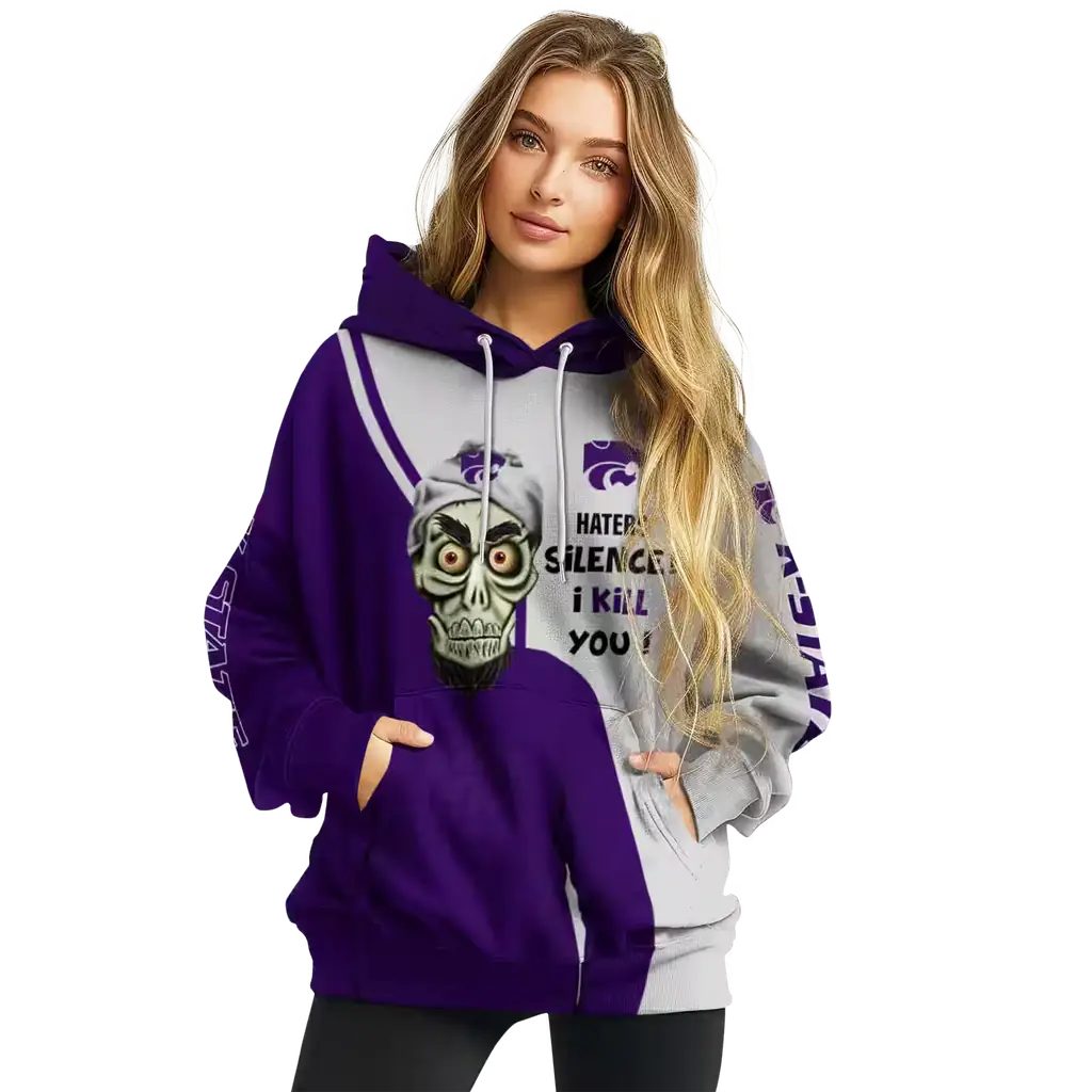 kansas state wildcats achmed skull purple hoodie high quality kansas state wildcats achmed skull purple hoodie high quality