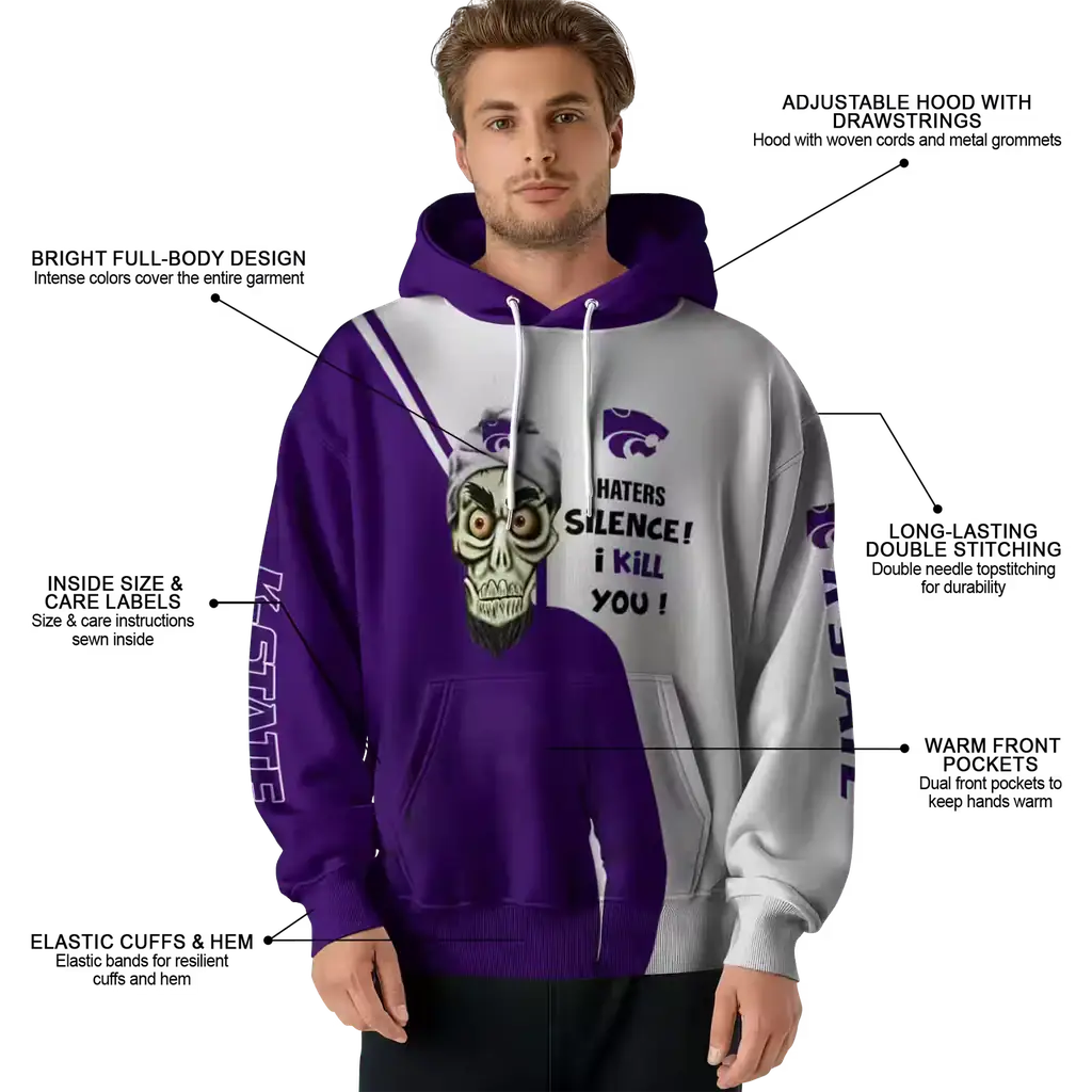 kansas state wildcats achmed skull purple hoodie latest model kansas state wildcats achmed skull purple hoodie latest model