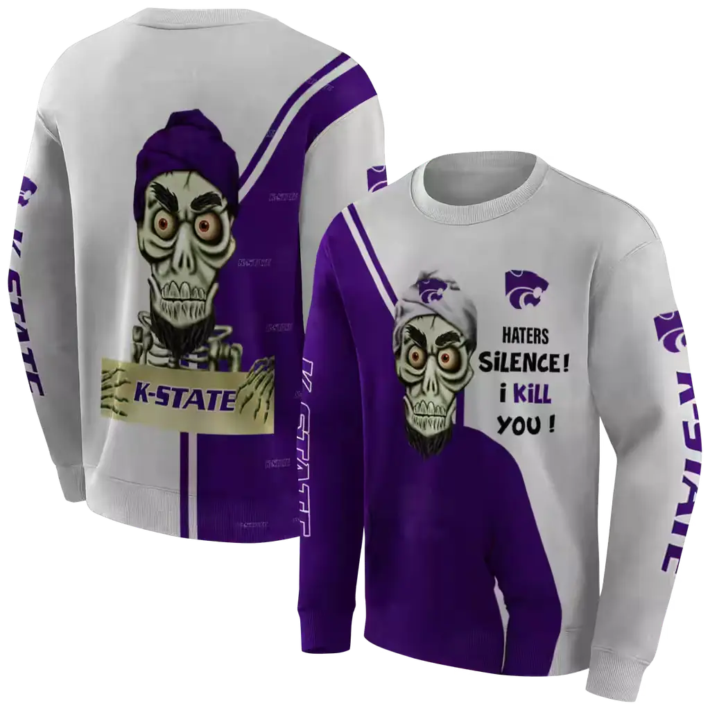 kansas state wildcats achmed skull purple hoodie premium grade kansas state wildcats achmed skull purple hoodie premium grade