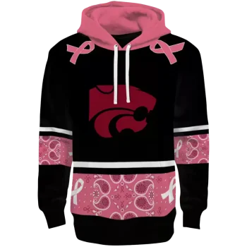 kansas state wildcats awareness ribbon black pink hoodie best selling