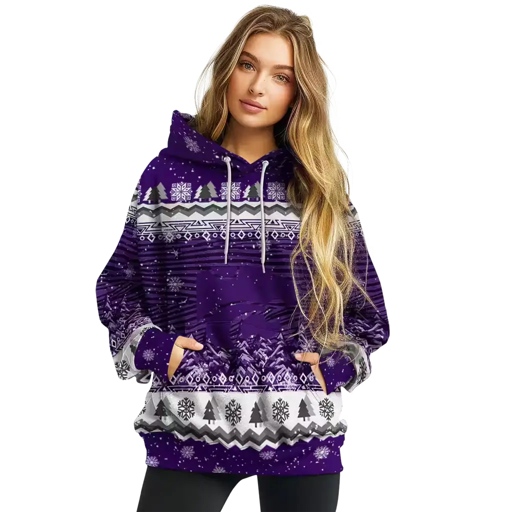 kansas state wildcats christmas trees purple hoodie high quality kansas state wildcats christmas trees purple hoodie high quality