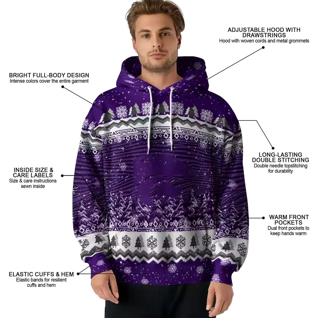 kansas state wildcats christmas trees purple hoodie latest model kansas state wildcats christmas trees purple hoodie latest model