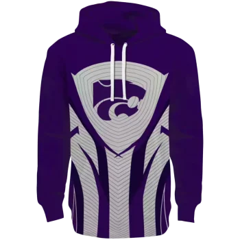 kansas state wildcats concentric lines purple black hoodie best selling