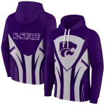 kansas state wildcats concentric lines purple black hoodie best selling