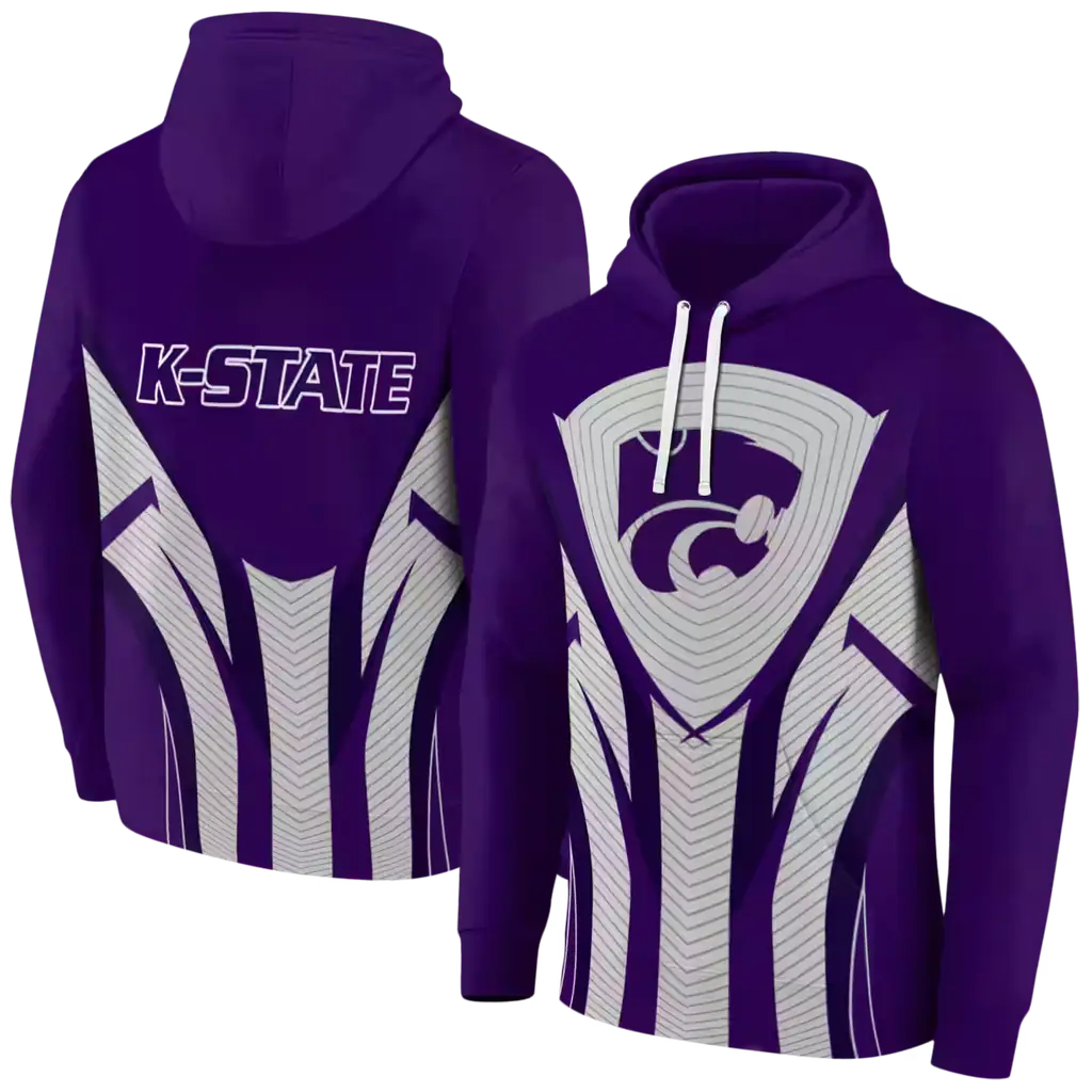 kansas state wildcats concentric lines purple black hoodie fashion forward kansas state wildcats concentric lines purple black hoodie fashion forward