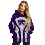 kansas state wildcats concentric lines purple black hoodie best selling