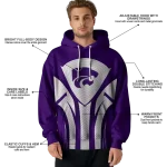 kansas state wildcats concentric lines purple black hoodie best selling