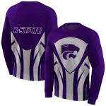 kansas state wildcats concentric lines purple black hoodie best selling