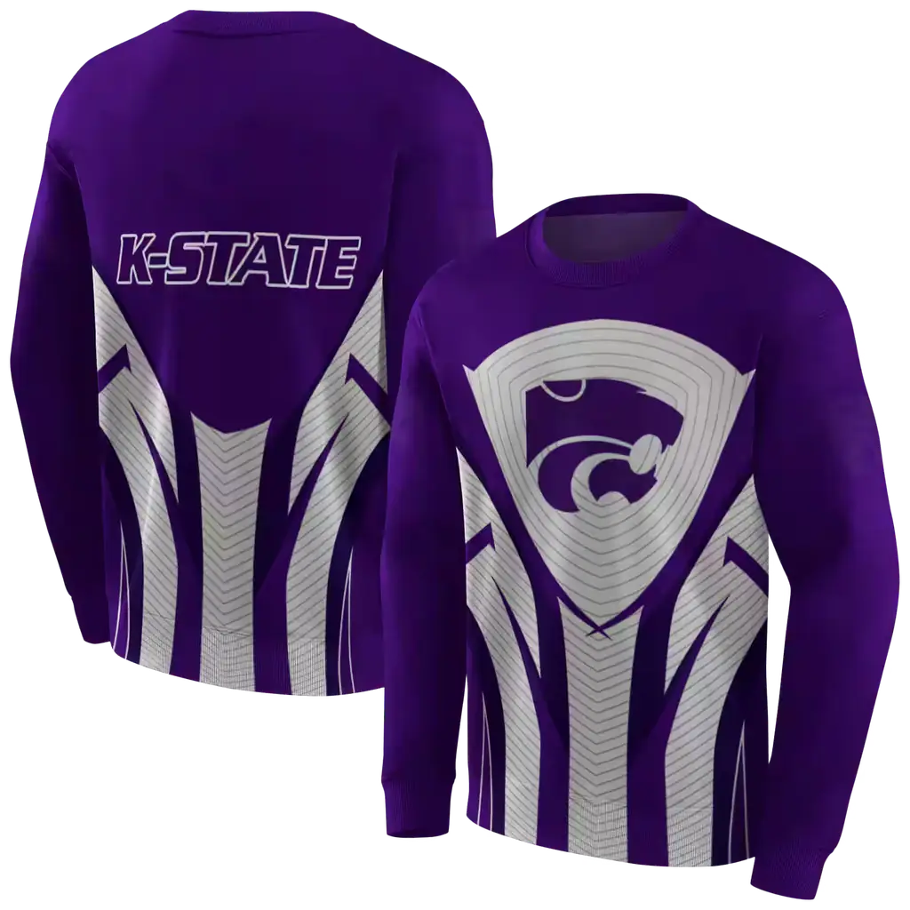 kansas state wildcats concentric lines purple black hoodie premium grade kansas state wildcats concentric lines purple black hoodie premium grade