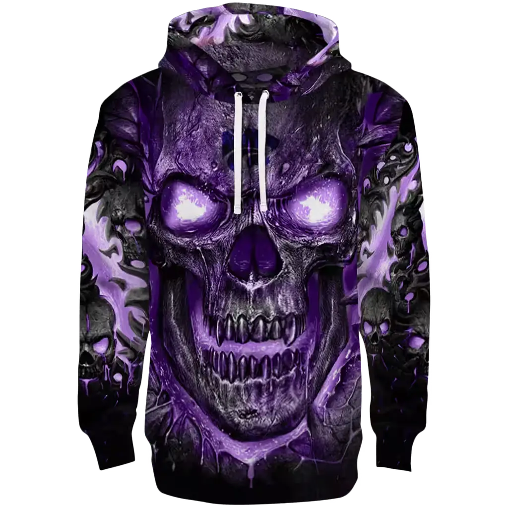 kansas state wildcats demonic skull purple black hoodie best selling kansas state wildcats demonic skull purple black hoodie best selling