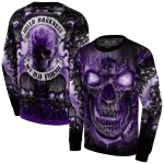 kansas state wildcats demonic skull purple black hoodie best selling