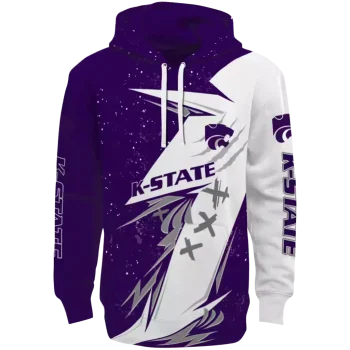 kansas state wildcats dynamic slash purple white hoodie best selling