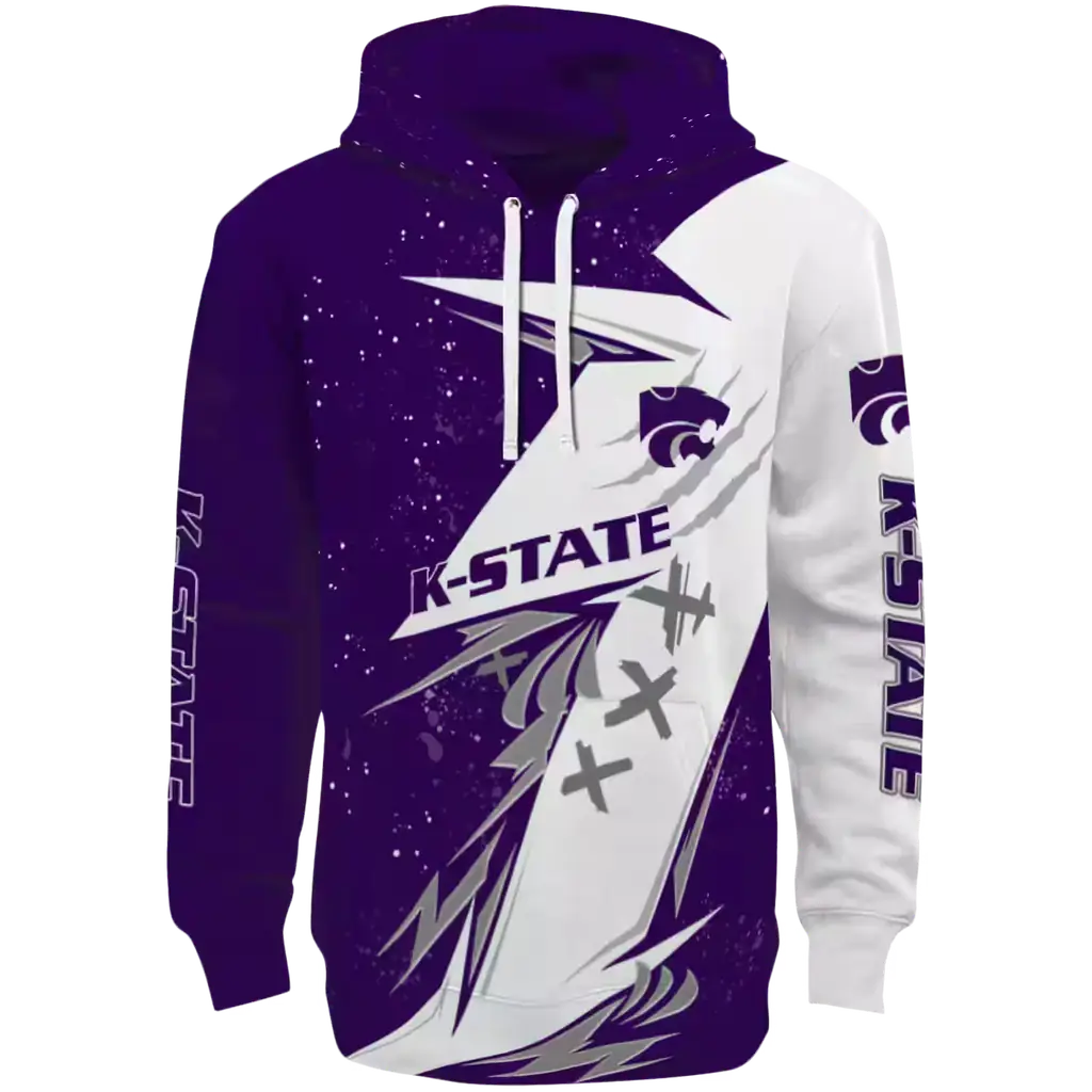 kansas state wildcats dynamic slash purple white hoodie best selling kansas state wildcats dynamic slash purple white hoodie best selling