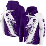 kansas state wildcats dynamic slash purple white hoodie best selling