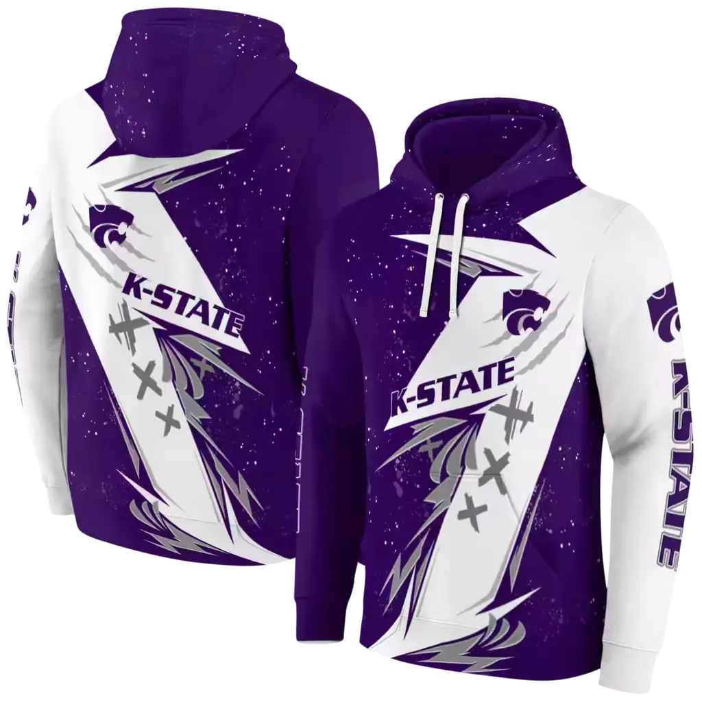kansas state wildcats dynamic slash purple white hoodie fashion forward kansas state wildcats dynamic slash purple white hoodie fashion forward