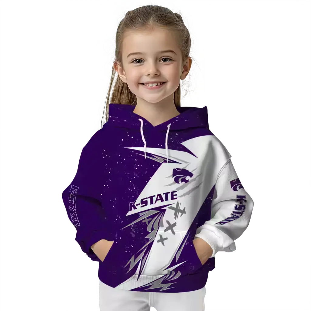 kansas state wildcats dynamic slash purple white hoodie top rated kansas state wildcats dynamic slash purple white hoodie top rated