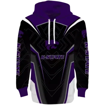 kansas state wildcats futuristic pattern purple black hoodie best selling