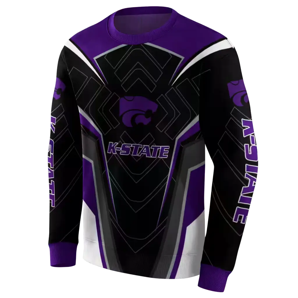 kansas state wildcats futuristic pattern purple black hoodie new arrival kansas state wildcats futuristic pattern purple black hoodie new arrival