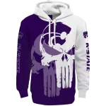 kansas state wildcats graphic punisher purple white hoodie best selling