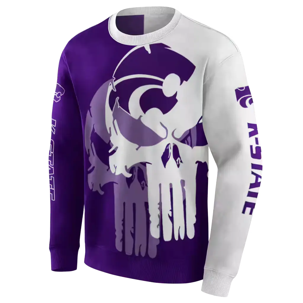 kansas state wildcats graphic punisher purple white hoodie new arrival kansas state wildcats graphic punisher purple white hoodie new arrival