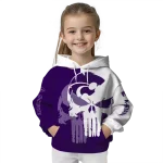 kansas state wildcats graphic punisher purple white hoodie best selling
