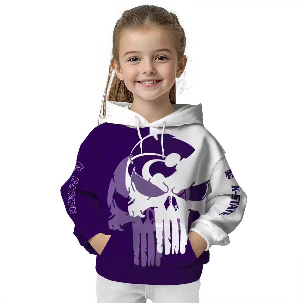 kansas state wildcats graphic punisher purple white hoodie top rated kansas state wildcats graphic punisher purple white hoodie top rated