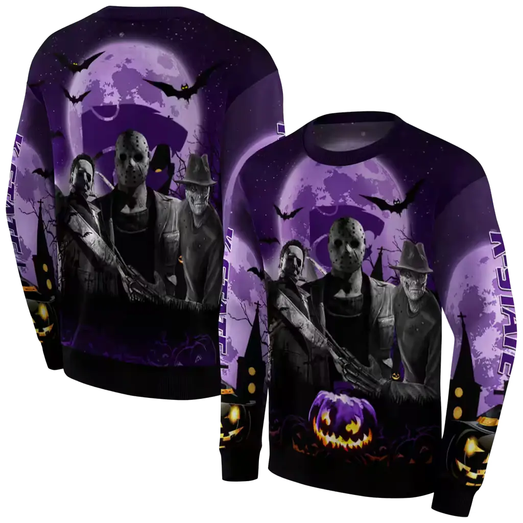 kansas state wildcats halloween vibes purple black hoodie premium grade kansas state wildcats halloween vibes purple black hoodie premium grade