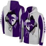 kansas state wildcats heartbeat graphic purple hoodie best selling