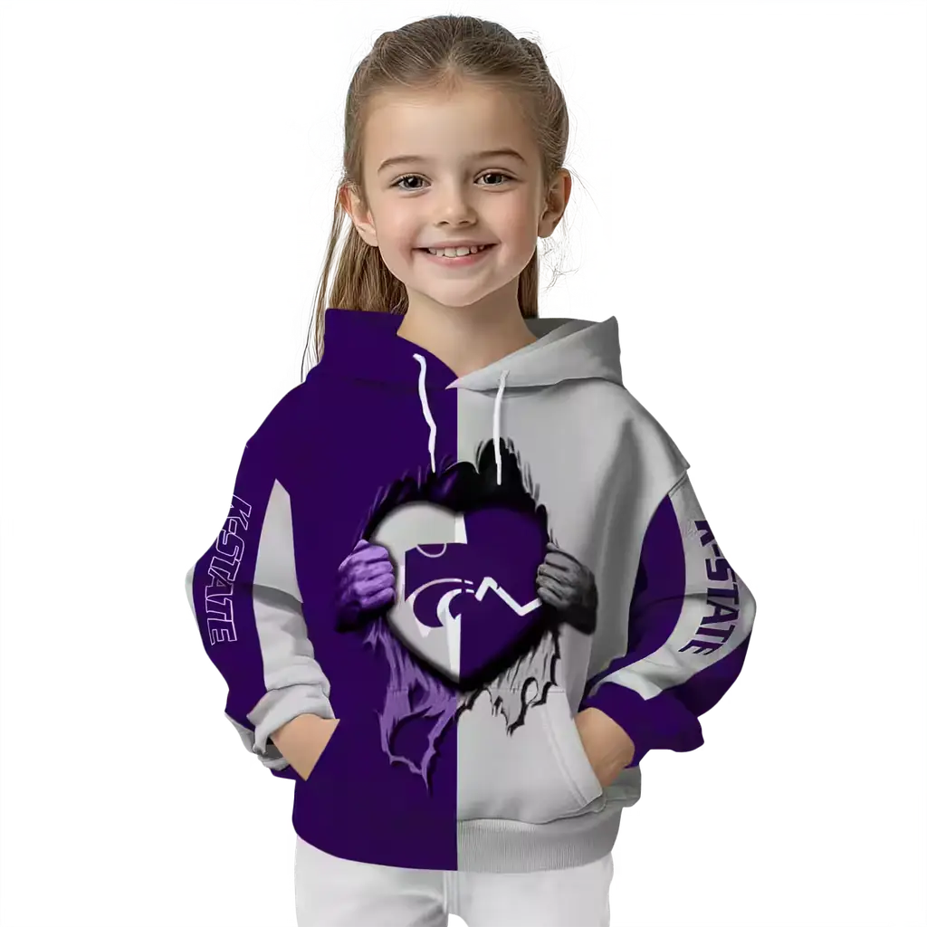 kansas state wildcats heartbeat graphic purple hoodie top rated kansas state wildcats heartbeat graphic purple hoodie top rated