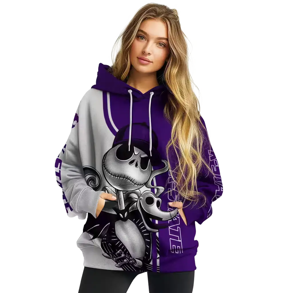 kansas state wildcats jack skellington purple hoodie high quality kansas state wildcats jack skellington purple hoodie high quality
