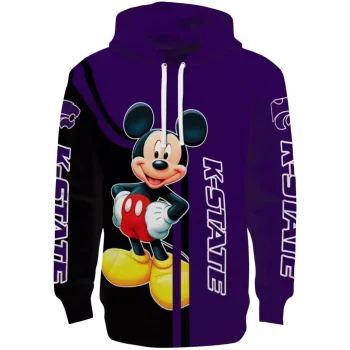 kansas state wildcats mickey mouse purple black hoodie best selling