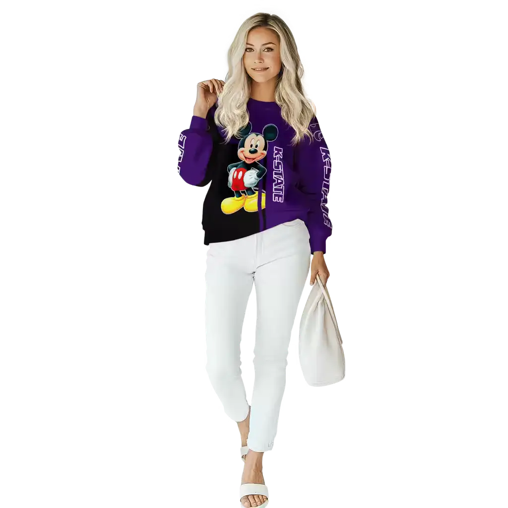 kansas state wildcats mickey mouse purple black hoodie trendy kansas state wildcats mickey mouse purple black hoodie trendy