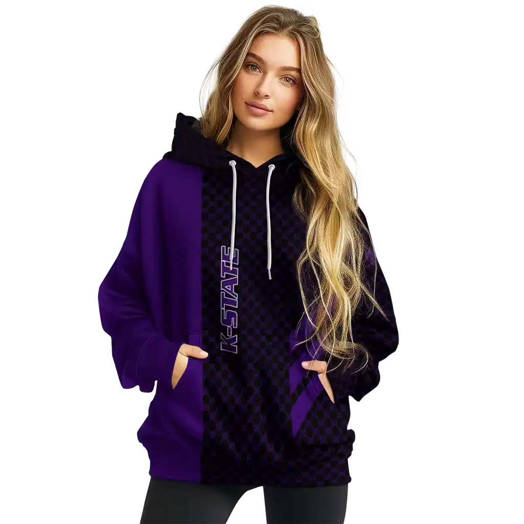 kansas state wildcats monogram pattern purple hoodie high quality kansas state wildcats monogram pattern purple hoodie high quality