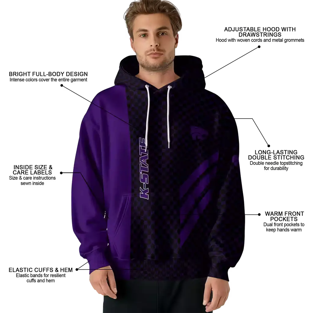 kansas state wildcats monogram pattern purple hoodie latest model kansas state wildcats monogram pattern purple hoodie latest model