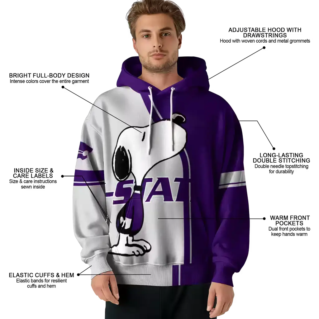 kansas state wildcats playful snoopy purple hoodie latest model kansas state wildcats playful snoopy purple hoodie latest model