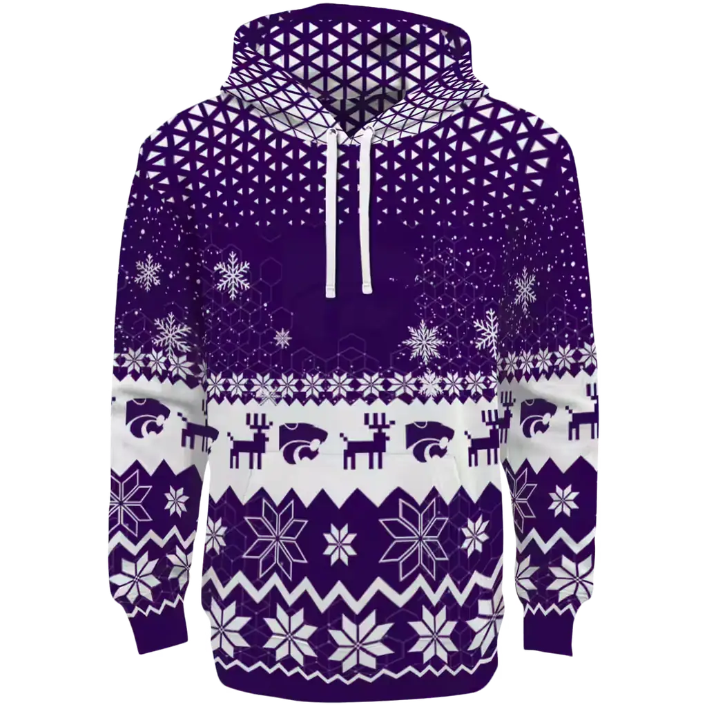 kansas state wildcats reindeer motif purple hoodie best selling kansas state wildcats reindeer motif purple hoodie best selling