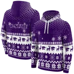 kansas state wildcats reindeer motif purple hoodie best selling