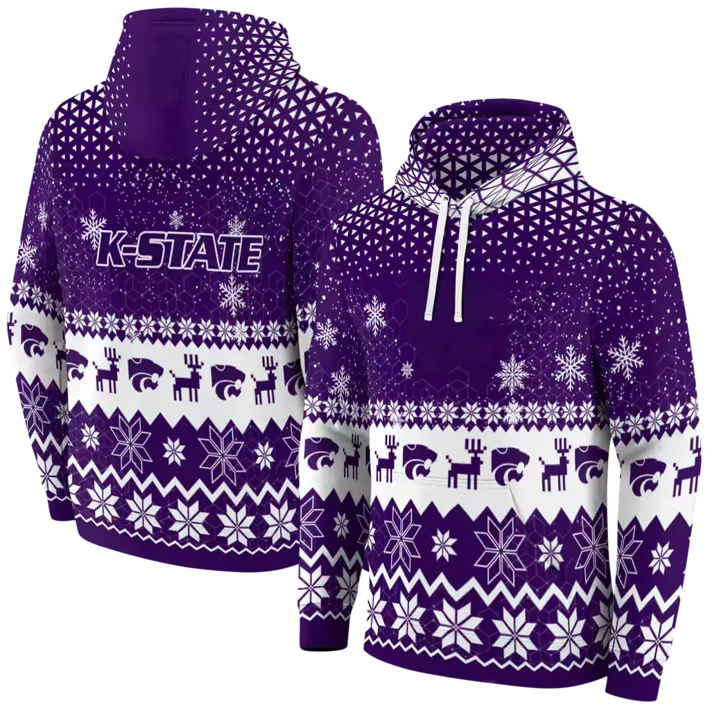 kansas state wildcats reindeer motif purple hoodie fashion forward kansas state wildcats reindeer motif purple hoodie fashion forward